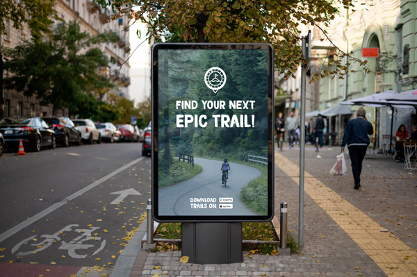 graphic design mountain biking app