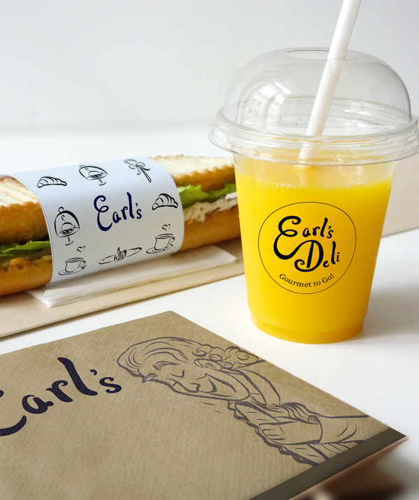 sandwich shop branding graphic design