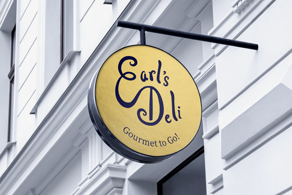 Graphic Design, Earl's Deli Sandwich Branding Sign